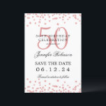 Invitation Rose Gold 50th Birthday Party Enregistrer la date<br><div class="desc">Elégant design "50th Birthday Party" avec faux confettis de parties scintillant & détails texte. Facile à utiliser et facile à personnaliser. Commandez aujourd'hui !</div>