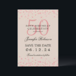 Invitation Rose Gold 50th Birthday Party Save Date Champagne<br><div class="desc">Elégant design "50th Birthday Party" avec faux confettis de parties scintillant & détails texte. Facile à utiliser et facile à personnaliser. Commandez aujourd'hui !</div>