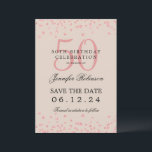 Invitation Rose Gold 50th Birthday Party Save Date Champagne<br><div class="desc">Elégant design "50th Birthday Party" avec faux confettis de parties scintillant & détails texte. Facile à utiliser et facile à personnaliser. Commandez aujourd'hui !</div>