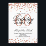 Invitation Rose Gold 60e anniversaire Parties scintillant de<br><div class="desc">Elégant 60e anniversaire Faux Parties scintillant Confetti Rose modèle d'invitation Gold. Idéal pour les fêtes du 60e anniversaire et plus !</div>