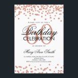 Invitation Rose Gold 60e anniversaire Parties scintillant de<br><div class="desc">Elégant 60e anniversaire Faux Parties scintillant Confetti Rose modèle d'invitation Gold. Idéal pour les fêtes du 60e anniversaire et plus !</div>