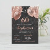 Invitation Rose Gold 60ème Invitation (Debout devant)