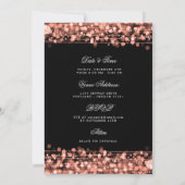 Invitation Rose Gold 60th Birthday Enregistrer la date avec l (Dos)