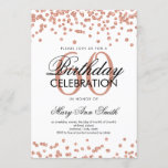 Invitation Rose Gold 60th Birthday Party Parties scintillant<br><div class="desc">Élégant 60e anniversaire Faux Parties scintillant Confetti Rose modèle d'invitation Gold. Idéal pour les fêtes de 60 ans et plus!</div>