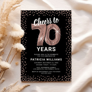 Invitation Rose Gold 70e Anniversaire