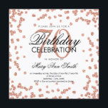 Invitation Rose Gold 70th Birthday Elegant Parties scintillan<br><div class="desc">Elégant 70e anniversaire Rose Gold Faux Parties scintillant Confetti White modèle d'invitation. Idéal pour les fêtes de 70 ans et plus !</div>