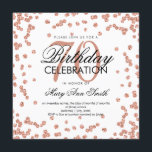 Invitation Rose Gold 70th Birthday Elegant Parties scintillan<br><div class="desc">Elégant 70e anniversaire Rose Gold Faux Parties scintillant Confetti White modèle d'invitation. Idéal pour les fêtes de 70 ans et plus !</div>