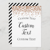 Invitation Rose Gold Affiche de bienvenue 5x7" (Devant / Derrière)