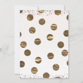 Invitation Rose Gold Anniversaire 16 Ans Bronze pois (Dos)