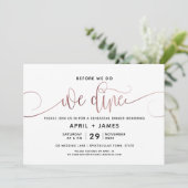 Invitation Rose Gold avant de faire Nous Dînons Répétition Dî (Debout devant)