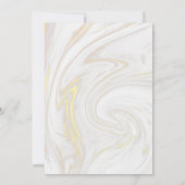 Invitation Rose Gold Baby Girl Douche | Saupoudrer (Dos)