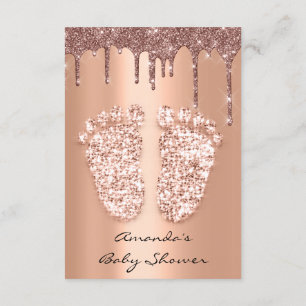 Invitation Rose Gold Baby Girl Garçon Douche pieds Drivers