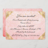 Invitation Rose Gold Bachelorette (Devant / Derrière)