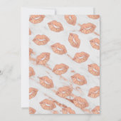 Invitation Rose Gold Bachelorette Party Kiss avec marbre (Dos)