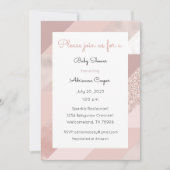 Invitation Rose Gold, Bébé, Mariage, Dîner (Devant)