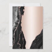 Invitation Rose Gold Black Agate 60e anniversaire (Dos)