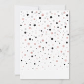 Invitation Rose Gold & Black Balloons Fête d'anniversaire mod (Dos)