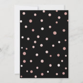 Invitation Rose Gold & Black Glam Confetti (Dos)