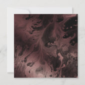 Invitation Rose Gold & Black Marbre Célébrez avec nous (Dos)