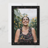 Invitation Rose Gold & Black Modern Chic Adulte fête d'annive (Dos)