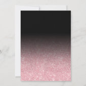 Invitation Rose Gold Black Parties scintillant Ombre 16e anni (Dos)