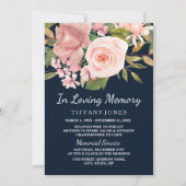 Invitation Rose Gold Blush Marine Memorial Service de Faire-p (Devant)