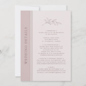 Invitation Rose Gold Blush Monogram Tout en Un Mariage (Dos)