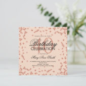 Invitation Rose Gold Blush Parties scintillant Confetti 40e a (Debout devant)