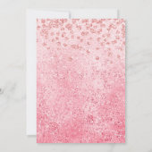Invitation Rose Gold Blush Parties scintillant Glam 30e anniv (Dos)