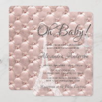 Rose Gold Blush Pink Paris Oh Baby shower