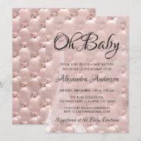 Rose Gold Blush Pink Paris Oh Baby shower