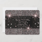Invitation Rose Gold Blush Pink Silver Parties scintillant Sp (Dos)