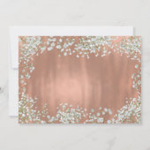 Invitation Rose Gold Blush rose blanc bébé nuptiale (Dos)