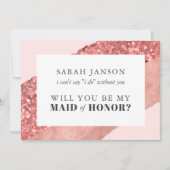 Invitation Rose Gold, Blush & Sequin Maid of Honor (Devant)