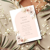 Invitation Rose Gold Boho Beach Mariage