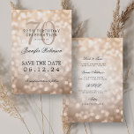 Invitation Rose Gold Bokeh 70th Birthday Save Date Détails<br><div class="desc">Elégant design "70th Birthday Party" avec Rose Gold Bokeh et nom personnalisé   détails texte. Facile à utiliser et facile à personnaliser. Commandez aujourd'hui !</div>