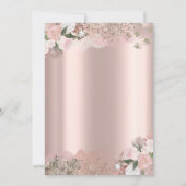 Invitation Rose Gold  Border Brunch & Bubbly Enterrement de v (Dos)