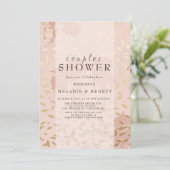Invitation Rose Gold Botanical Couples Douche (Debout devant)