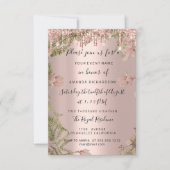 Invitation Rose  Gold Bridal Mariage Floral (Devant)