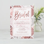 Invitation rose Gold Bridal Shower (Debout devant)