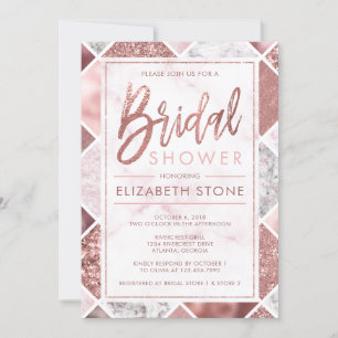 Invitation rose Gold Bridal Shower