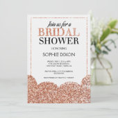 Invitation rose Gold Bridal Shower (Debout devant)