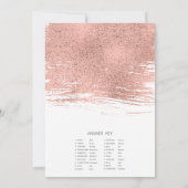 Invitation Rose Gold Brushstroke Brid Word Scramble Jeu (Dos)