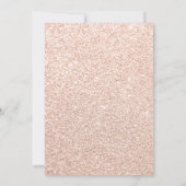 Invitation Rose Gold Bubbly Champagne fête d'anniversaire (Dos)