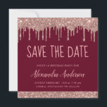 Invitation Rose Gold Burgundy Parties scintillant Sweet 16 En<br><div class="desc">Rose Gold - Pink and Burgundy Marsala Sparkle Dripping Parties scintillant Sweet sixteen - 16 Fête d'anniversaire de fille Enregistrer la date Invitation. Cette invitation est parfaite pour la Parties scintillant étincelante Sweet 16th Birthday Party qui cherche à célébrer dans Rose Rose Gold.</div>