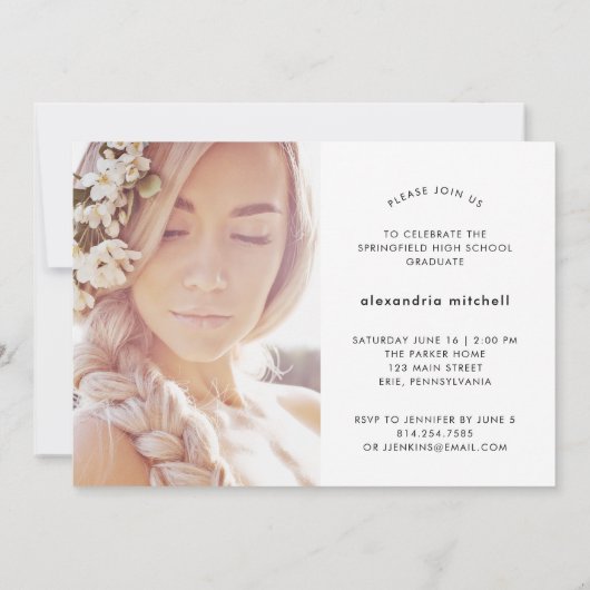 Invitation Rose Gold Calligraphie | Deux photos pour une fête (Dos)