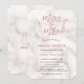 Invitation Rose Gold Calligraphie Fête des mariées Bacheloret (Devant / Derrière)