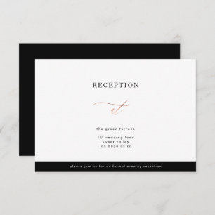 Invitation Rose Gold Calligraphie Moderne Calligraphie Mariag