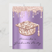 Invitation Rose  Gold Casquette 3D Glam violet violet violet (Dos)