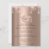 Invitation Rose Gold Casquette 3D Glamy (Devant)